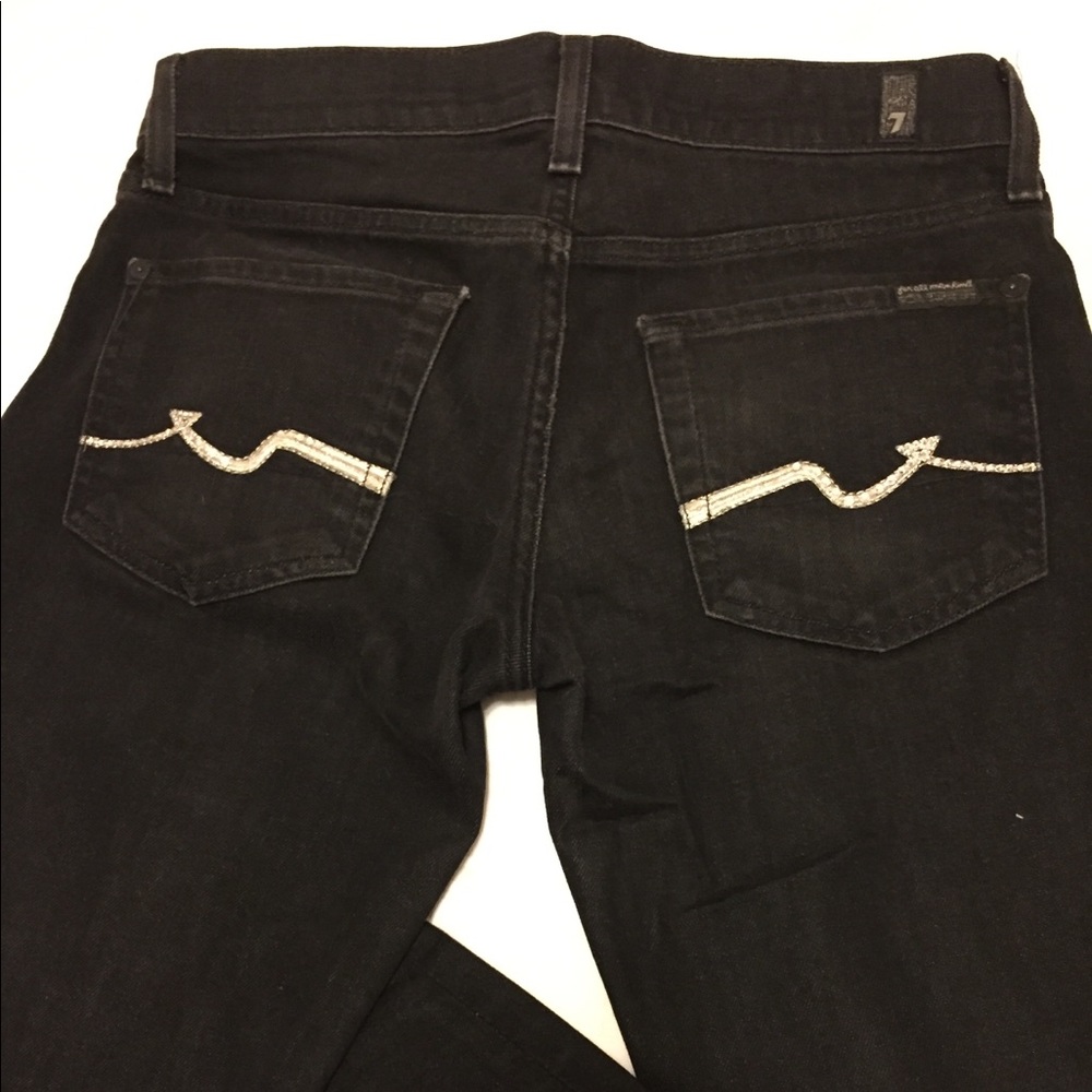 7for all mankind -Black -Roxanne -Bling pockets